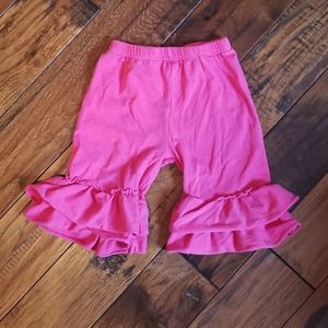 Pink ruffle shorts